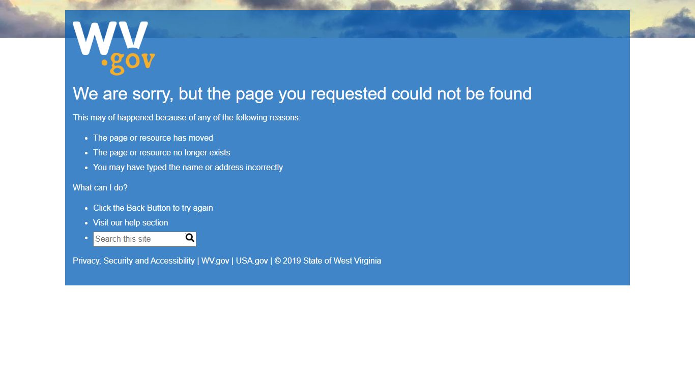 Search - OIS Search - West Virginia